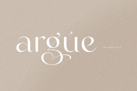 Argue: A Display Font That Makes Your Handmade Goods Shine