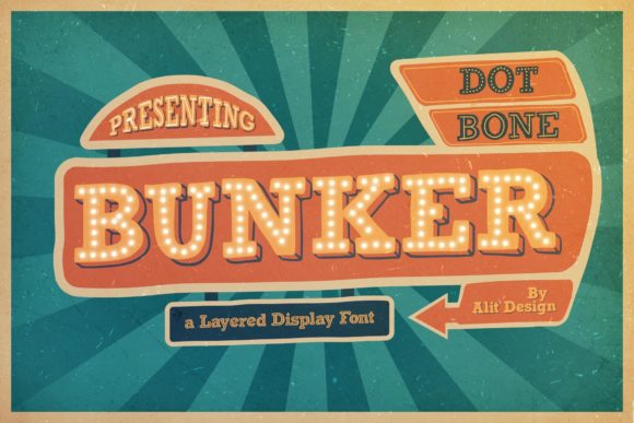 Bunker Font: A Bold, Retro Display Typeface for Headlines & Logos