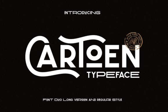 Cartoen Font Duo: A Vintage Display Typeface for Digital Branding