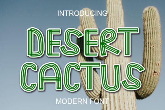 Desert Cactus Font: Whimsical Charm for Handmade Labels & Printables