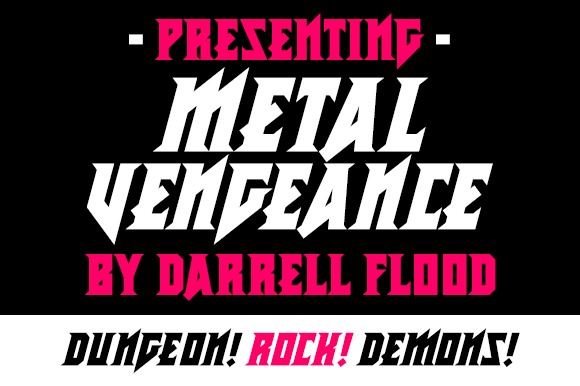 Metal Vengeance: A Bold Display Font for Impactful Web Headlines